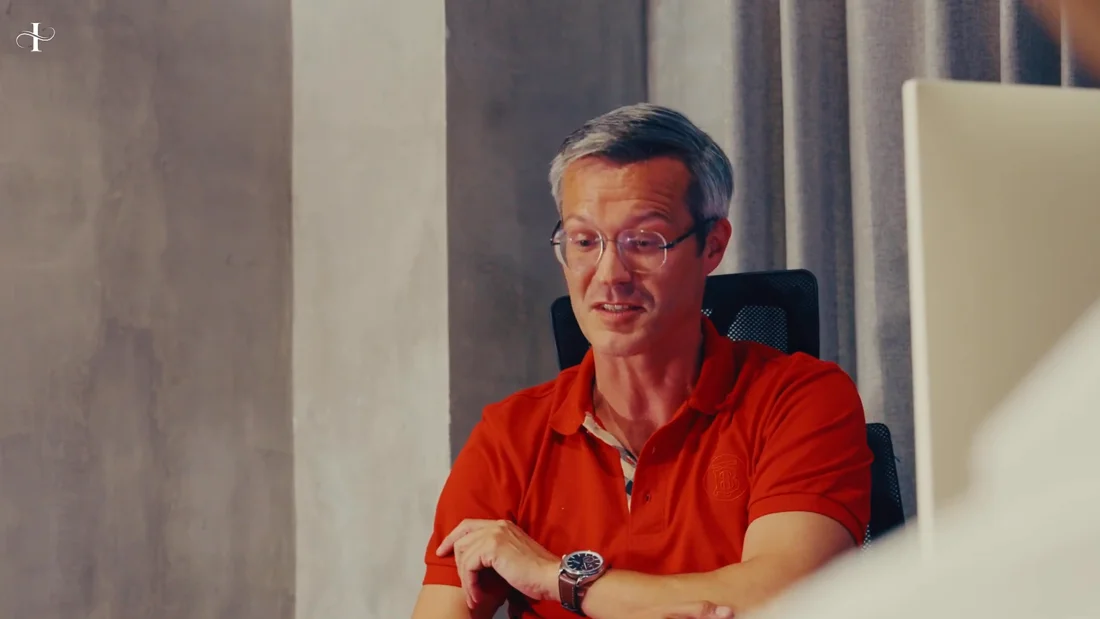 Alberto Furger, still from the filmed interview